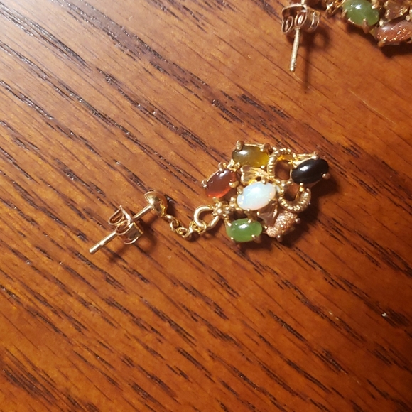 Vintage goldtone earrings - Picture 2 of 3